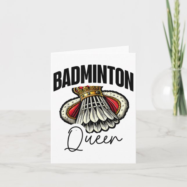 Funny Badminton Player Liebe Shuttle Design 0 Karte (Vorderseite)
