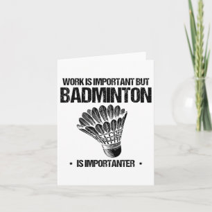 Funny Badminton Player Liebe Shuttle Design 12 Karte