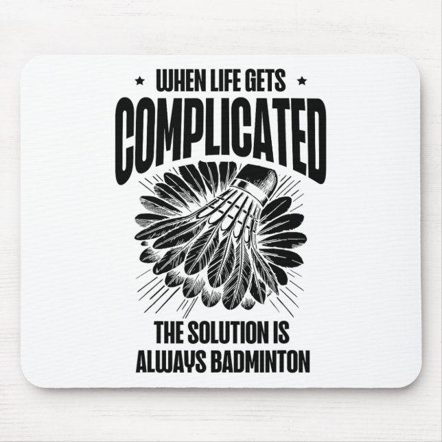Funny Badminton Player Liebe Shuttle Design 15 Mousepad (Vorne)