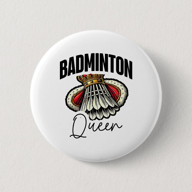 Funny Badminton Player Liebe Shuttle Design 19 Button (Vorderseite)