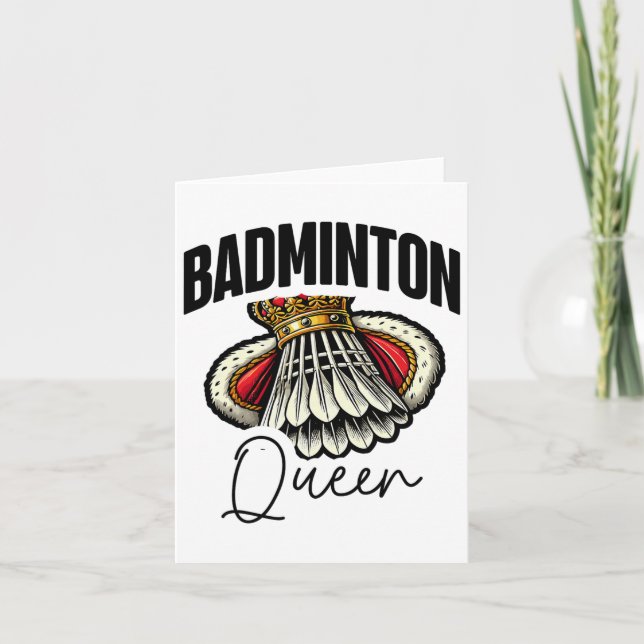 Funny Badminton Player Liebe Shuttle Design 19 Karte (Vorderseite)