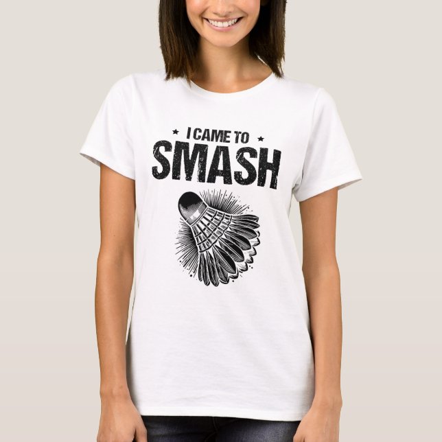 Funny Badminton Player Liebe Shuttle Design 24 T-Shirt (Vorderseite)