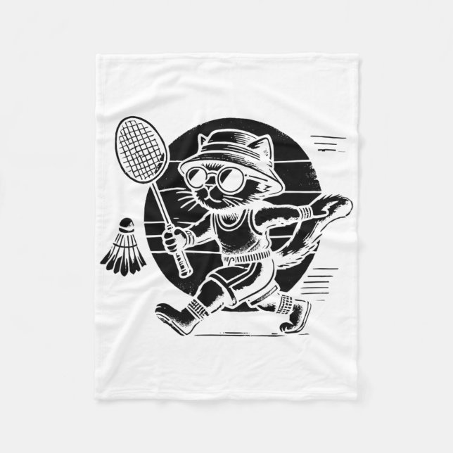 Funny Badminton Player Liebe Shuttle Design 25 Fleecedecke (Vorderseite)