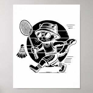 Funny Badminton Player Liebe Shuttle Design 25 Poster