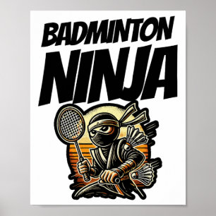 Funny Badminton Player Liebe Shuttle Design 26 Poster
