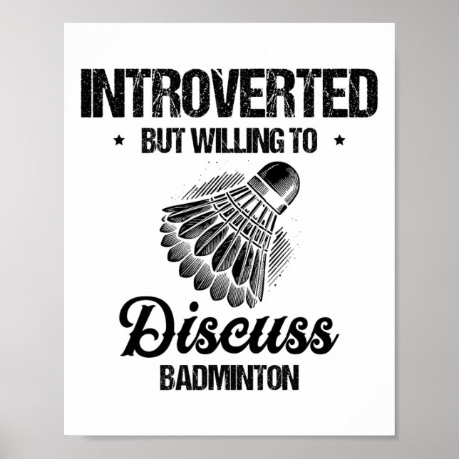 Funny Badminton Player Liebe Shuttle Design 27 Poster (Vorne)