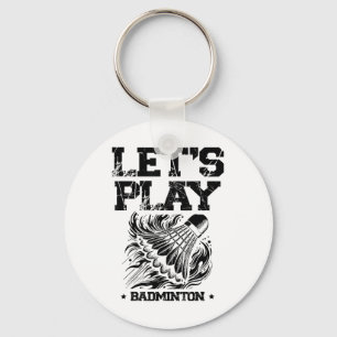 Funny Badminton Player Liebe Shuttle Design 4 Schlüsselanhänger