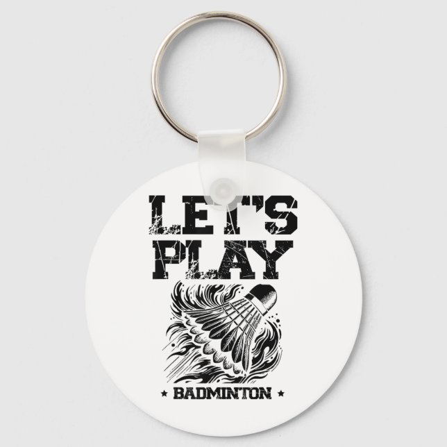 Funny Badminton Player Liebe Shuttle Design 4 Schlüsselanhänger (Vorderseite)