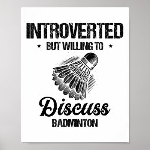 Funny Badminton Player Liebe Shuttle Design 8 Poster