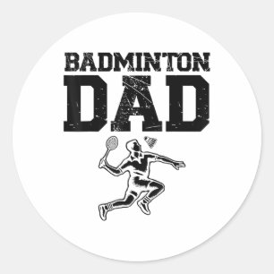 Funny Badminton Player Liebe Shuttle Design 9 Runder Aufkleber