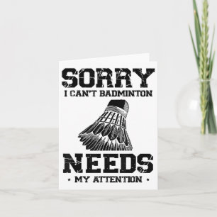 Funny Badminton Player Liebe Shuttle Design Karte