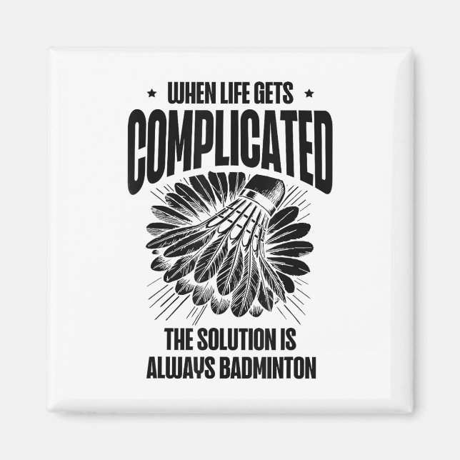 Funny Badminton Player Liebe Shuttle Design Magnet (Vorne)