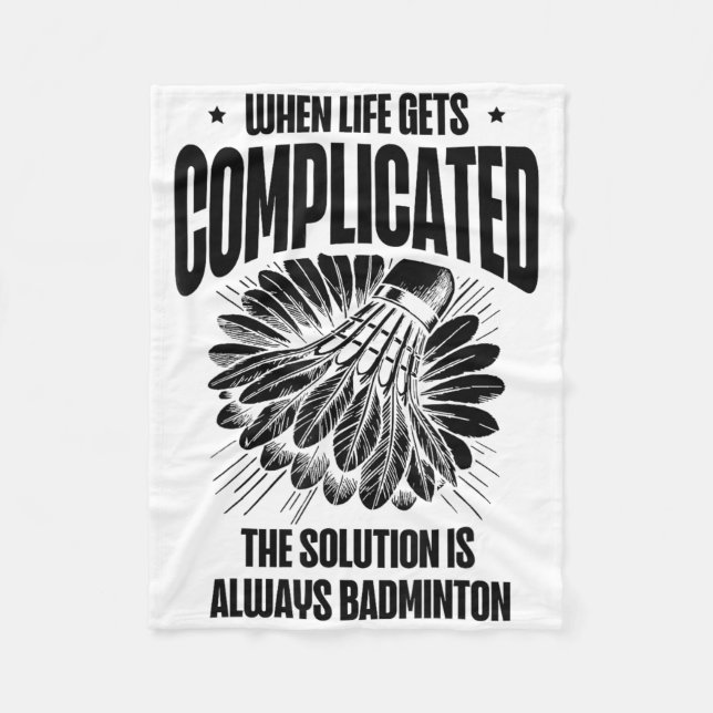 Funny Badminton Player Love Shuttle Design  Fleecedecke (Vorderseite)