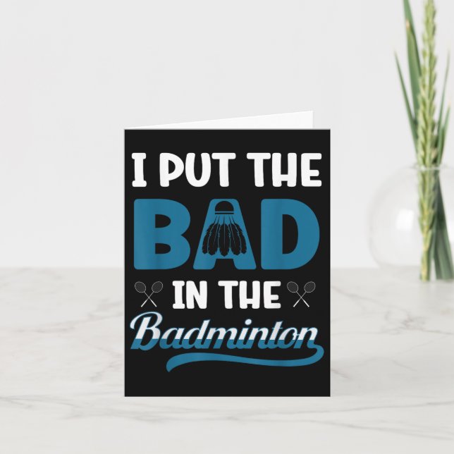 Funny Badminton Player Shuttle Badminton Lover Karte (Vorderseite)