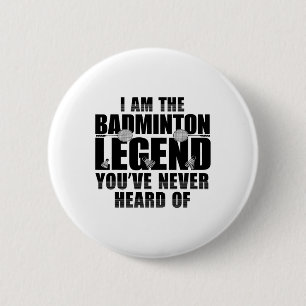 Funny Badminton Shirt Men Women Badminton Player 1 Button
