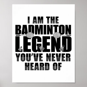 Funny Badminton Shirt Men Women Badminton Player 1 Poster