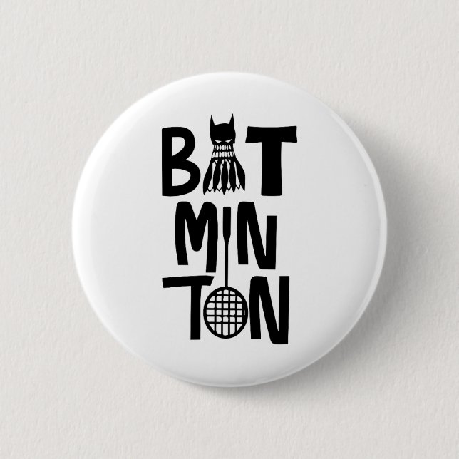 Funny Badminton Shuttle Button (Vorderseite)