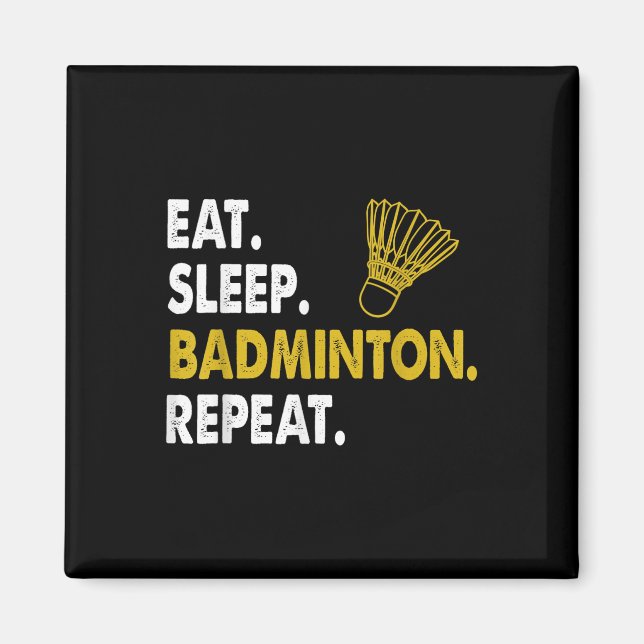 Funny Badminton Shuttle Novelty Tee  Magnet (Vorne)
