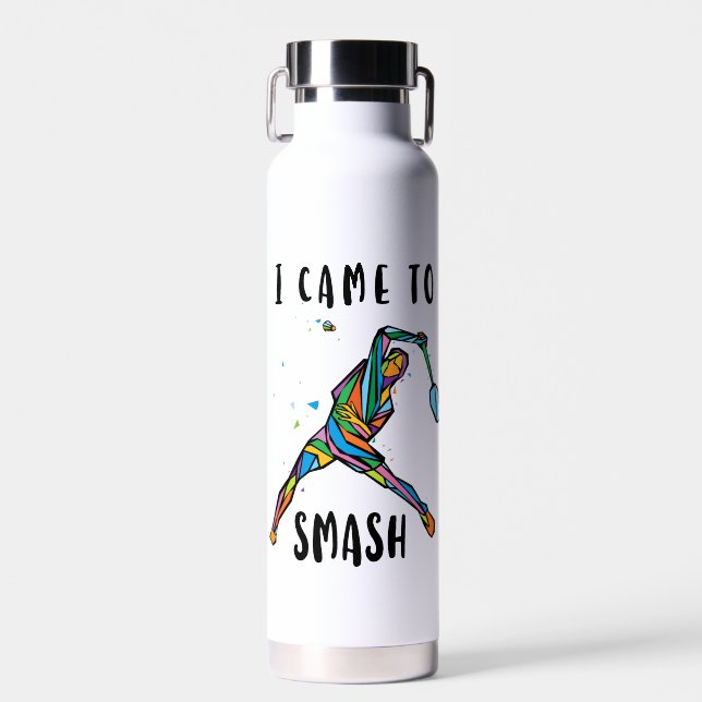Funny Badminton Smash Graphic I Came To Smash Trinkflasche (Vorne)