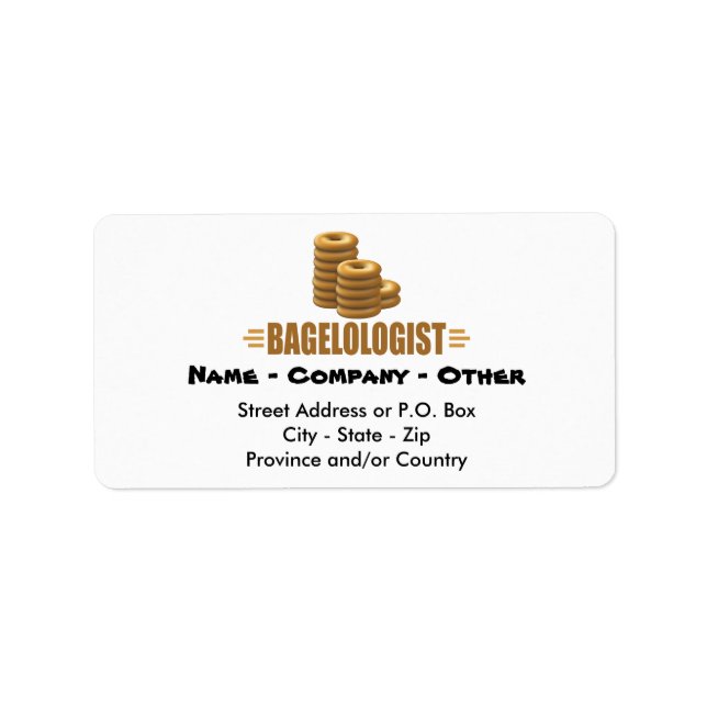 Funny Bagels Adressaufkleber (Vorne)