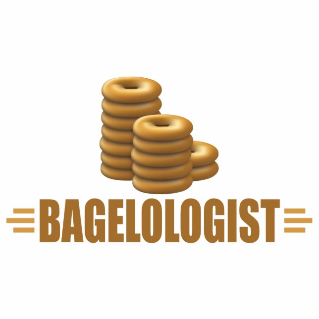 Funny Bagels Freistehende Fotoskulptur (Vorne)