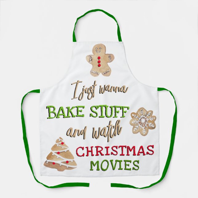 Funny Bake and Watch Christmas Movies Schürze (Vorderseite)