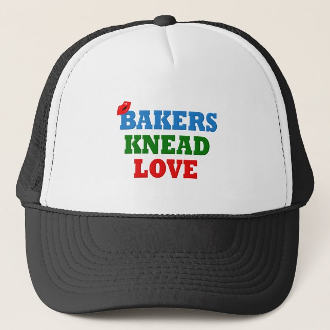 Funny Bakers Need (Knead) Liebe Truckerkappe (Vorderseite)