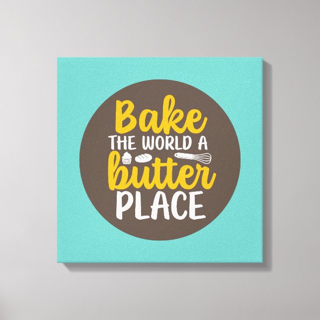 Funny Baking Bäckerei Typografie Retro Wand Kunst (Vorderseite)
