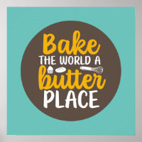 Funny Baking Bakery Typografy Retro Kitchen Décor