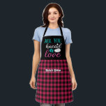 Funny Baking Brot Schwarz Rosa Kariertes Muster Schürze<br><div class="desc">Lustvolle und coole Schürze,  um das Kochen noch angenehmer zu machen. Personalisiertes Geschenk für Familie und Freunde,  die Liebe Kochen,  Backen und probieren neue Rezepte in der Küche. Passen Sie die Formulierung an Ihren Anlass an. Mit dem Design-Tool können Sie den Schriftart-,  Schriftart- und Schriftart-Typ weiter ändern.</div>