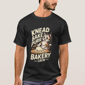 Funny Baking Crew Pastry Chef Cat Biscuits Bakery T-Shirt