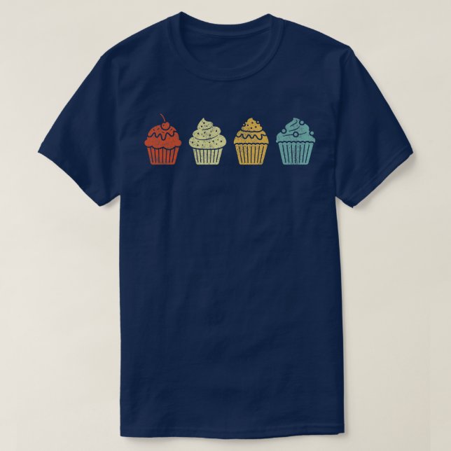 Funny Baking Cupcake Baker Cupcake Lover Retro T-Shirt (Design vorne)