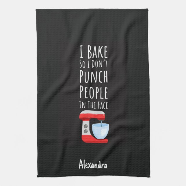 Funny Baking Gifts For Adults Baker Custom Humor Geschirrtuch (Vertikal)