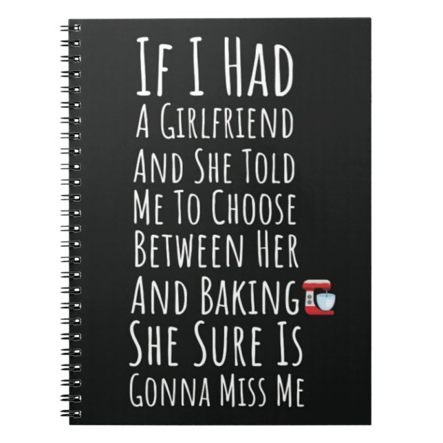 Funny Baking Gifts For Him Teen Boys Men Baker Notizblock (Vorderseite)
