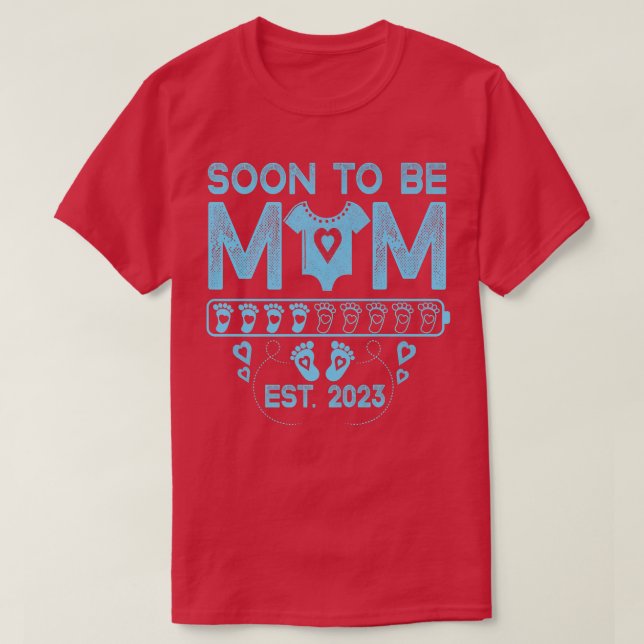 Funny bald zu Mommy Mama Funny Pregnancy Ankündigu T-Shirt (Design vorne)