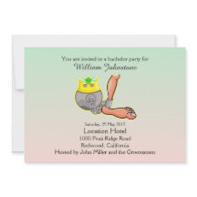 Funny Ball and Chain Bachelor Party Einladung