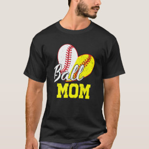 Funny Ball Mama Softball Baseball Geschenke für Fr T-Shirt
