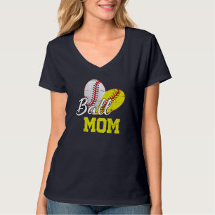 Funny Ball Mama Softball Baseball Geschenke für Fr T-Shirt