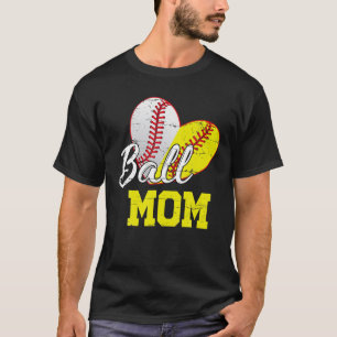 Funny Ball Mama Softball Baseball Geschenke für Fr T-Shirt