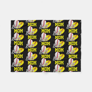 Funny Ball Mom Softball Baseball Ohrs for Women Fleecedecke