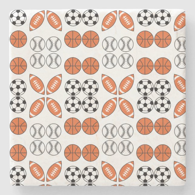 Funny Ball Pattern Steinuntersetzer (Vorderseite)