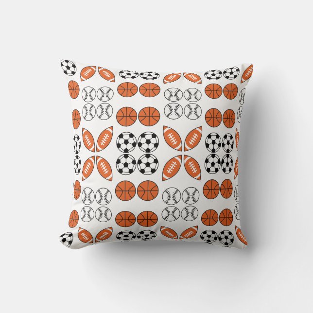 Funny Ball Pattern Throw Kissen (Vorderseite)
