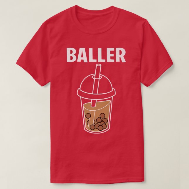 Funny Baller Bubble Milk Tee Niedlich Kawaii Boba  (Design vorne)