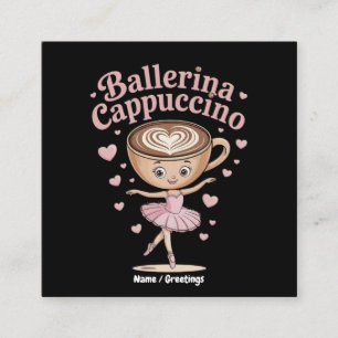Funny Ballerina Cappuccina Italienisch Brainrot Me Quadratische Visitenkarte