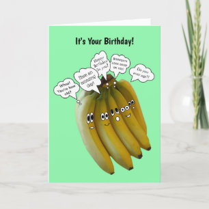 Funny Banana Carte d'anniversaire