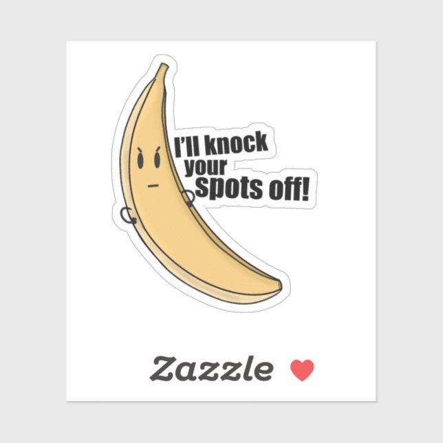 Funny Banana Cartoon Sticker (Blatt)