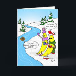 Funny Banana Christmas Card | Individuelle Urlaubs Feiertagskarte<br><div class="desc">Mit der Funny Banana Weihnachtskarte verbringen Sie in dieser Ferienzeit Freunden und Familie den guten Beifall! Erstellen Sie Ihre eigenen Bildblasen und Ihre Insider-Nachricht mit diesen individuellen Urlaubskarten, um ihnen eine personalisierte Touch zu geben... Dieses unglaublich witzig Design umfasst 2 Cartoon Bananen, die bei Schneewetter gebündelt werden. Sie sind verwirrt...</div>