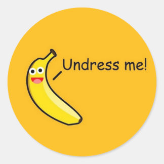 Funny Banana frucht humorvoll Runder Aufkleber