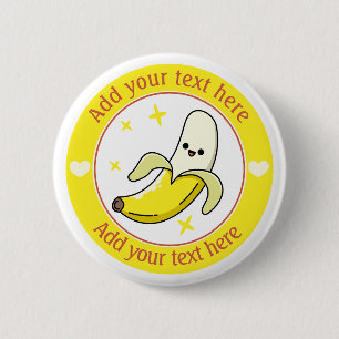 Funny Banana Personalisiert Button