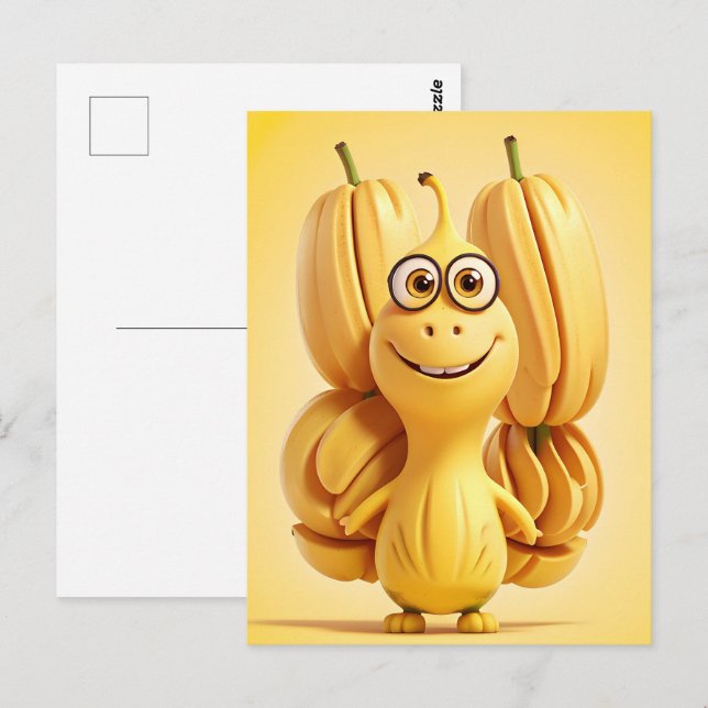 Funny Banane Postkarte (Vorne/Hinten)